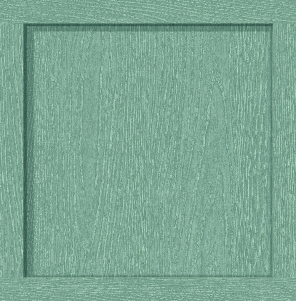 Malibu PS Squared Away Rustic Wood - Sea Green | Peel and Stick Removable Wallpaper