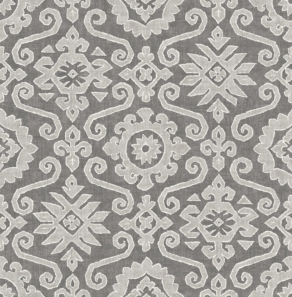 Malibu PS Augustine Contemporary Geometric - Pewter & Stone | Peel and Stick Removable Wallpaper