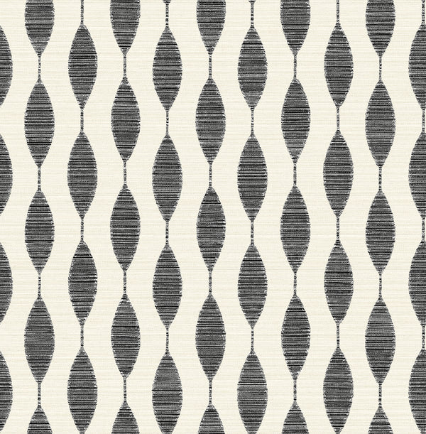 Malibu Ps Ditto Contemporary Geometric - Eclipse & Linen | Peel and Stick Removable Wallcovering
