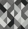 Malibu PS Marquetry Contemporary Geometric - Greystone | Peel and Stick Removable Wallpaper