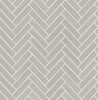 Malibu PS Herringbone Inlay Contemporary Tile - Warm Stone & Metallic Pearl | Peel and Stick Removable Wallpaper