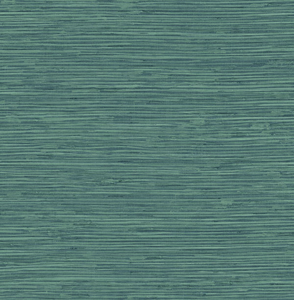 Malibu Ps Saybrook Faux Rushcloth Contemporary Grasscloth - Paradise Teal | Peel and Stick Removable Wallcovering