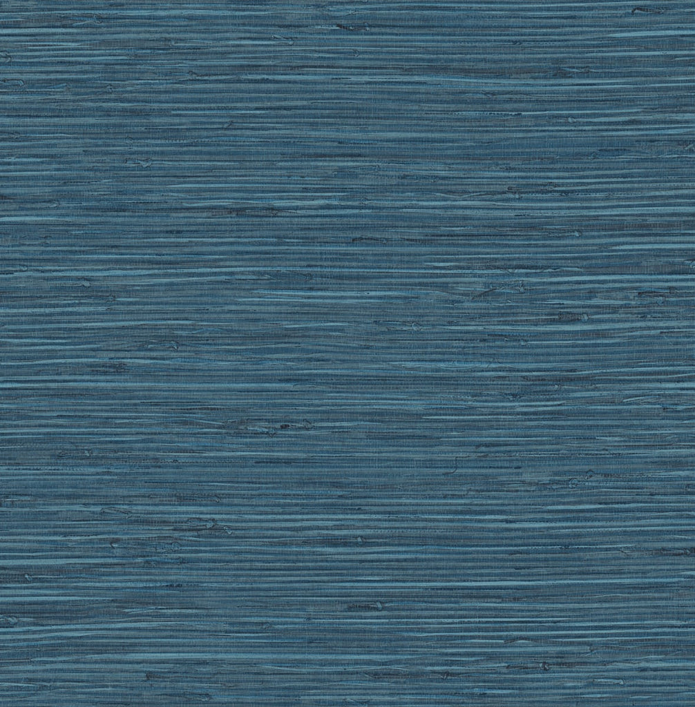 Malibu PS Saybrook Faux Rushcloth Contemporary Grasscloth - Nautica Blue | Peel and Stick Removable Wallpaper