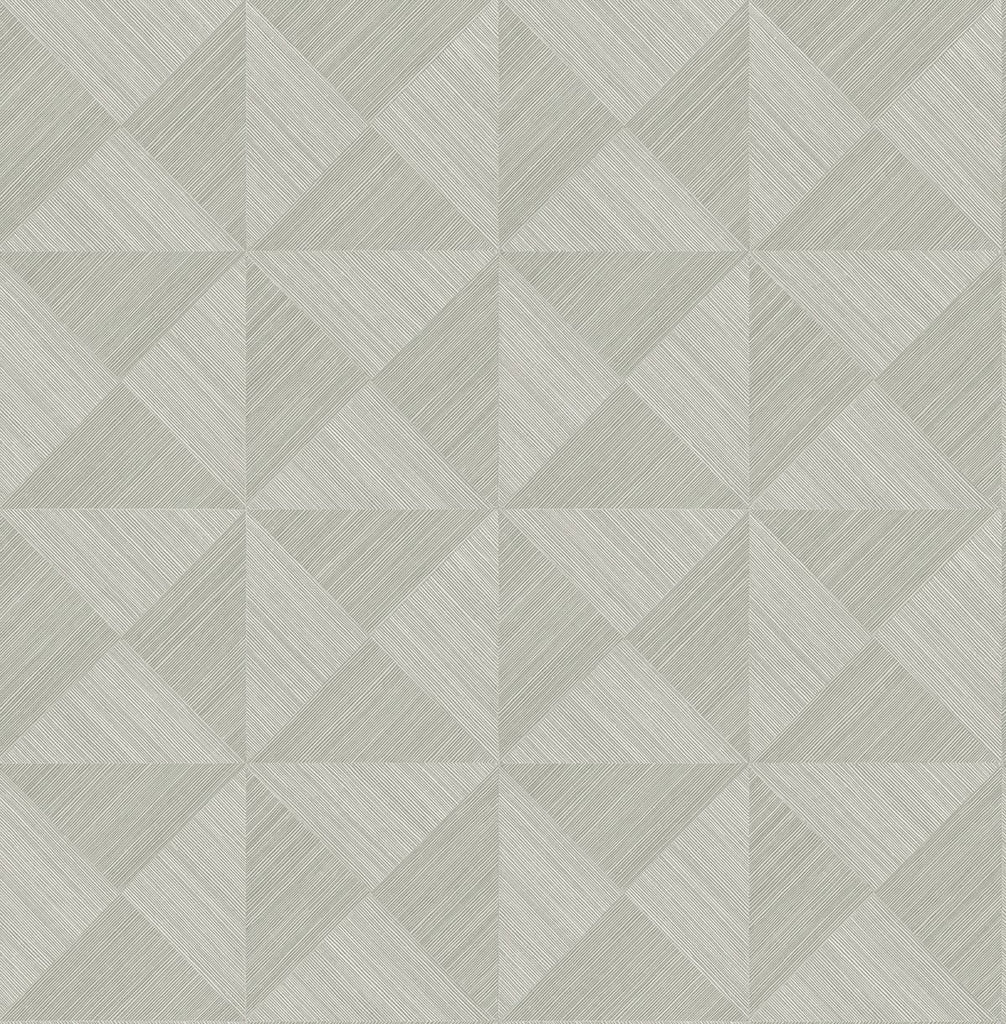 Malibu PS Geo Inlay Contemporary Grasscloth - Lunar Grey | Peel and Stick Removable Wallpaper