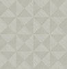 Malibu PS Geo Inlay Contemporary Grasscloth - Lunar Grey | Peel and Stick Removable Wallpaper