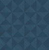 Malibu PS Geo Inlay Contemporary Grasscloth - Denim Blue | Peel and Stick Removable Wallpaper