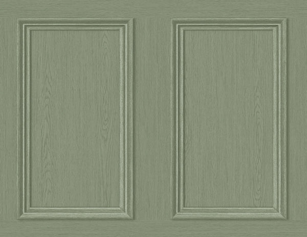 Malibu Ps Faux Wood Panel Rustic Wood - Fresh Rosemary | Peel and Stick Removable Wallcovering