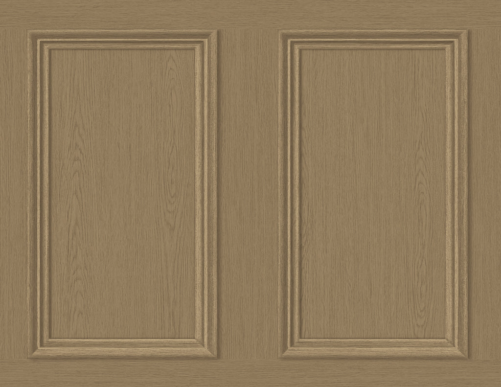 Malibu PS Faux Wood Panel Rustic Wood - Honey Brown | Peel and Stick Removable Wallpaper