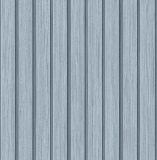 Malibu Ps Faux Wooden Slats Rustic Wood - Blue Skies | Peel and Stick Removable Wallcovering
