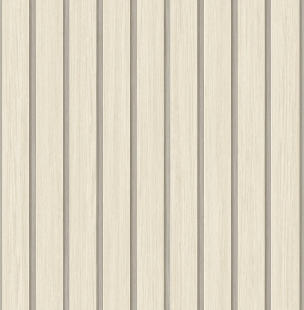 Malibu Ps Faux Wooden Slats Rustic Wood - Neutral | Peel and Stick Removable Wallcovering