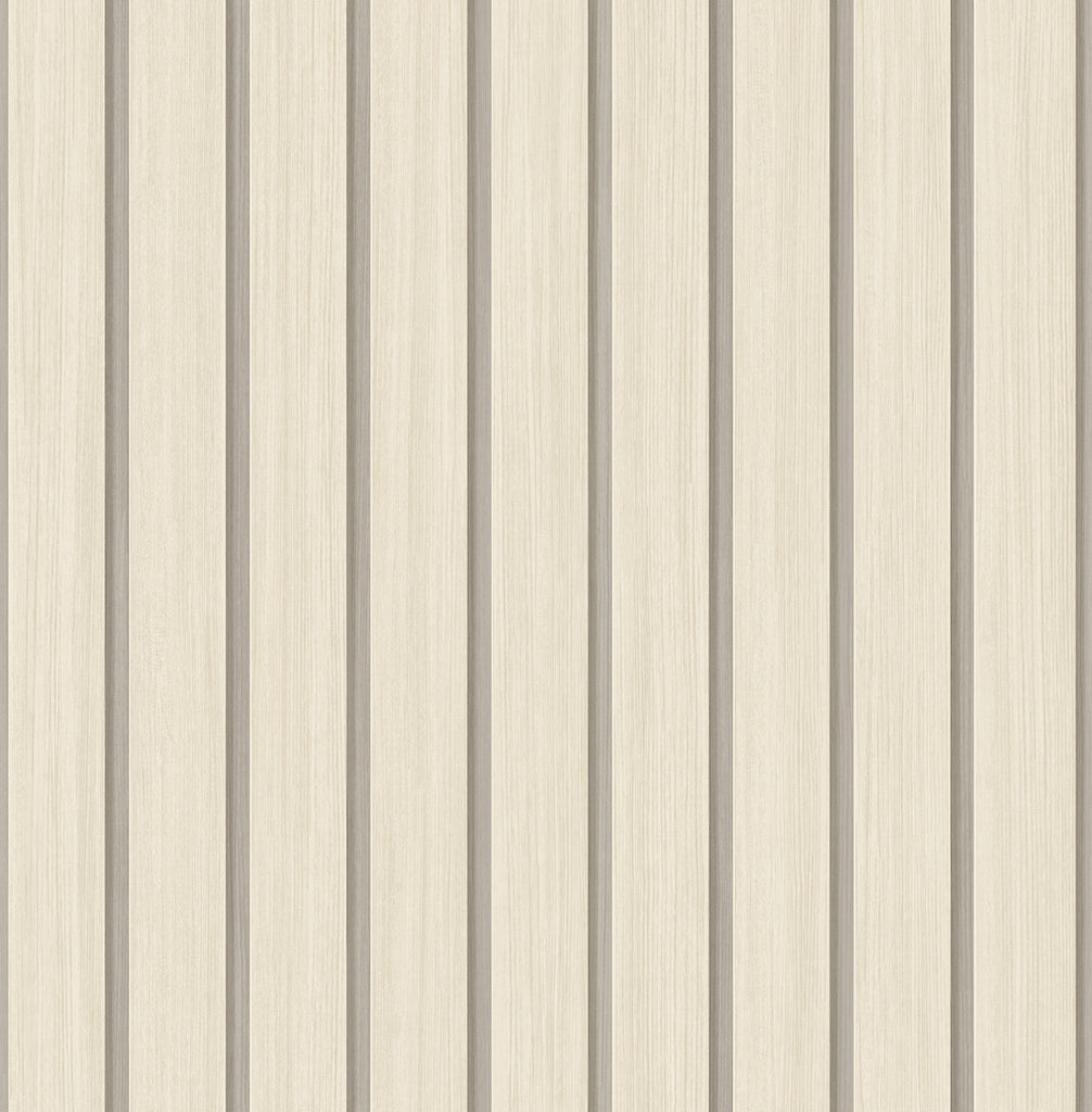 Malibu PS Faux Wooden Slats Rustic Wood - Neutral | Peel and Stick Removable Wallpaper