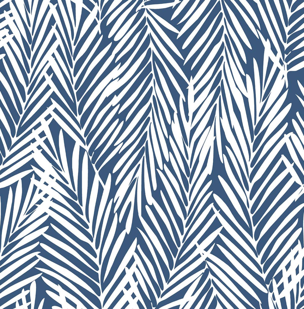 Malibu PS Mod Palm Coastal Botanical - Coastal Blue | Peel and Stick Removable Wallpaper