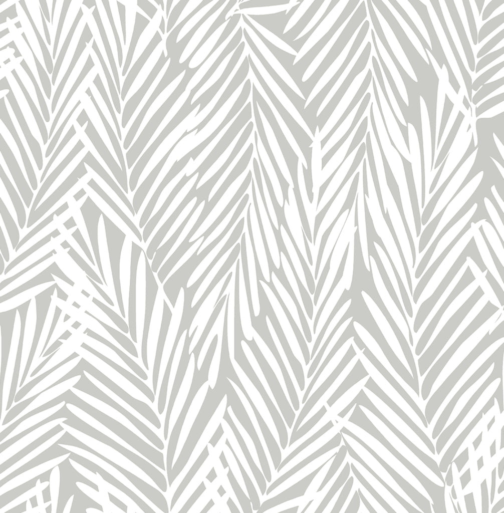 Malibu PS Mod Palm Coastal Botanical - Harbor Grey | Peel and Stick Removable Wallpaper
