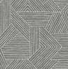Malibu PS Etched Geometric Contemporary Geometric - Pewter | Peel and Stick Removable Wallpaper