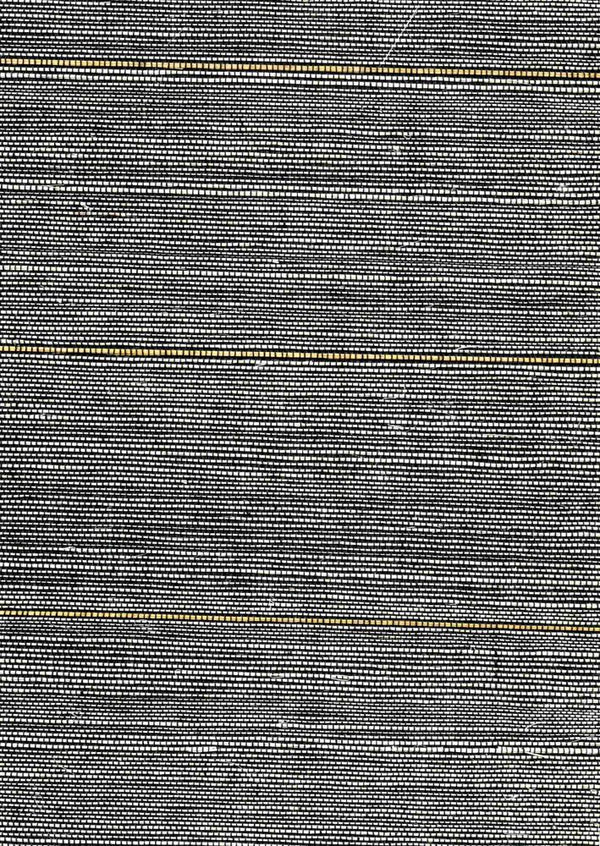 Cinque Terre Seagrass - Silver / Black Wallcovering | Phillipe Romano