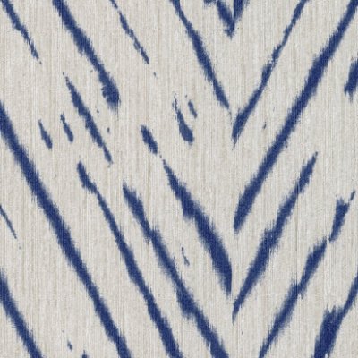 Shibori Chevron Beige Indigo Waters - Beige Commercial Wallcovering | Koroseal