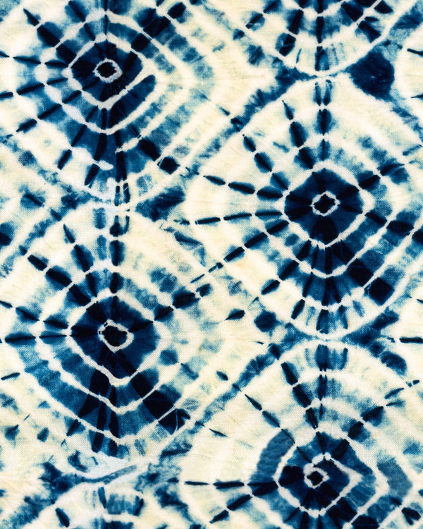 Shibori Swirls - Blue, White Wallcovering | Mind the Gap