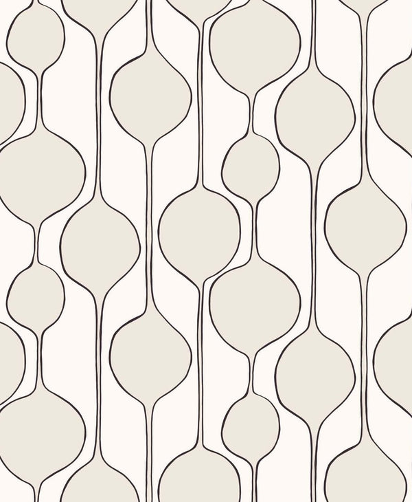 Minimalist Geometric Contemporary Geometric - Marshmallow | Architectural Wallcoverings