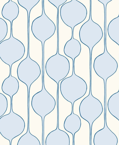 Malibu Minimalist Geometric  Wallpaper - Contemporary Geometric - Baby Blue | Malibu Wallpaper