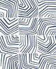 Malibu Linework Maze Wallpaper - Contemporary Geometric - Imperial Blue | Malibu Wallpaper