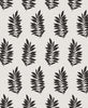 Malibu Pinnate Silhouette Wallpaper - Contemporary Botanical - Onyx | Malibu Wallpaper