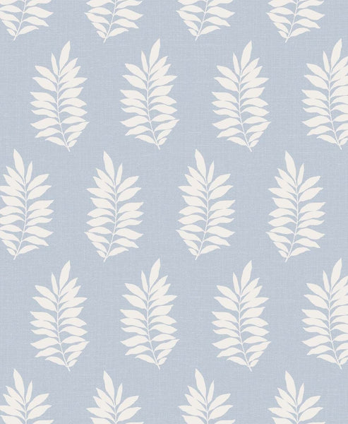 Malibu Pinnate Silhouette Wallpaper - Contemporary Botanical - Iceburg | Malibu Wallpaper