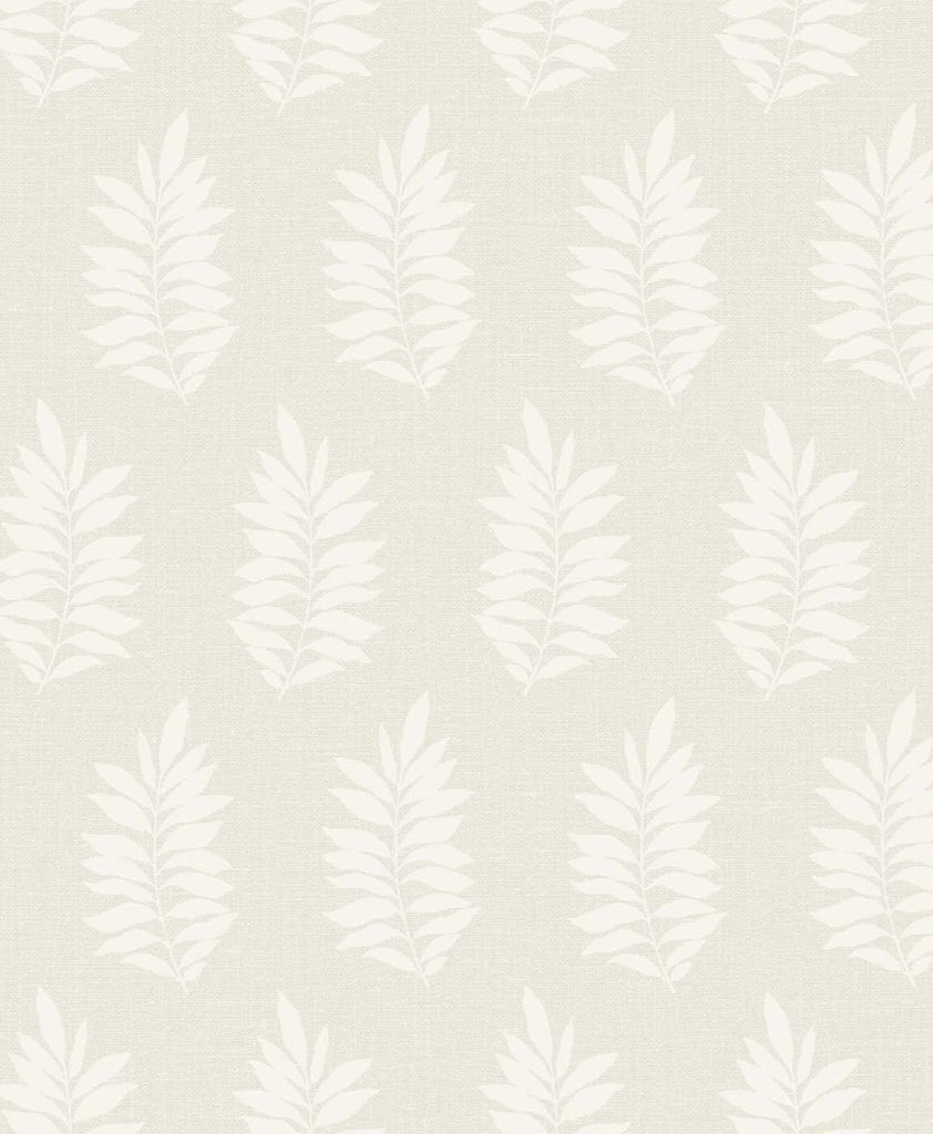 Malibu Pinnate Silhouette Wallpaper - Contemporary Botanical - Almond | Malibu Wallpaper