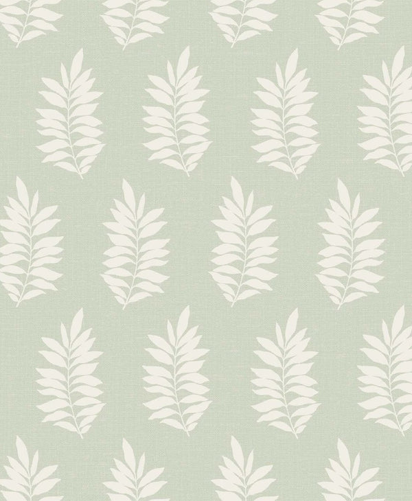 Pinnate Silhouette Contemporary Botanical - Sage | Architectural Wallcoverings