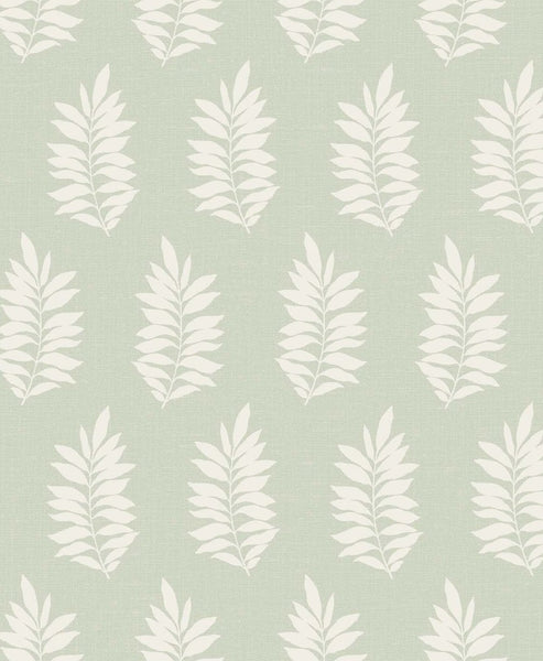 Malibu Pinnate Silhouette Wallpaper - Contemporary Botanical - Sage | Malibu Wallpaper