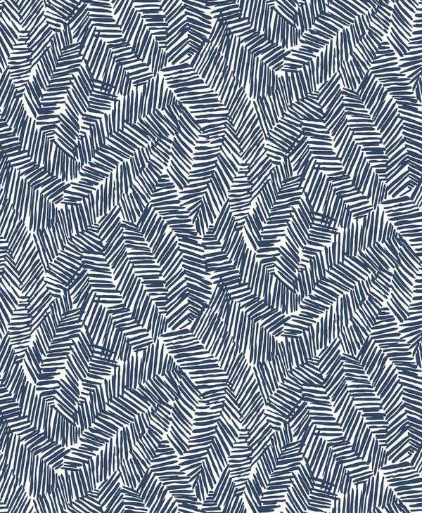 Lush Contemporary Abstract - Navy Blue | Architectural Wallcoverings