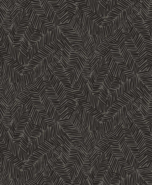 Malibu Lush  Wallpaper - Contemporary Abstract - Black Sapphire | Malibu Wallpaper