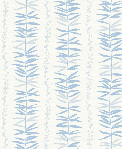 Summer Garland Contemporary Botanical - Sky Blue | Architectural Wallcoverings