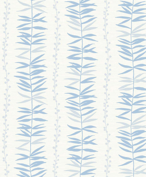 Summer Garland Contemporary Botanical - Sky Blue | Architectural Wallcoverings