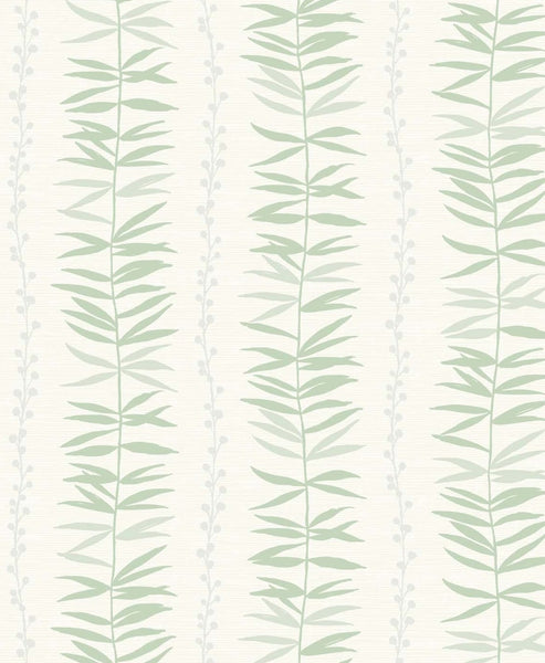Malibu Summer Garland  Wallpaper - Contemporary Botanical - Forest | Malibu Wallpaper