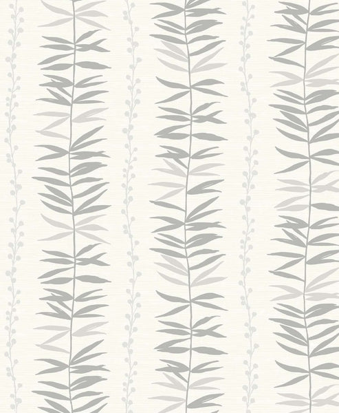 Malibu Summer Garland  Wallpaper - Contemporary Botanical - Smoke | Malibu Wallpaper