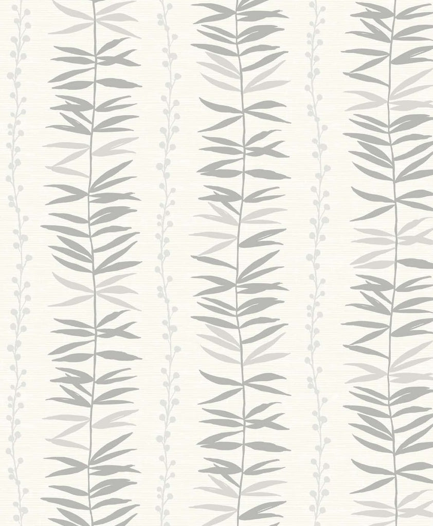 Malibu Summer Garland  Wallpaper - Contemporary Botanical - Smoke | Malibu Wallpaper