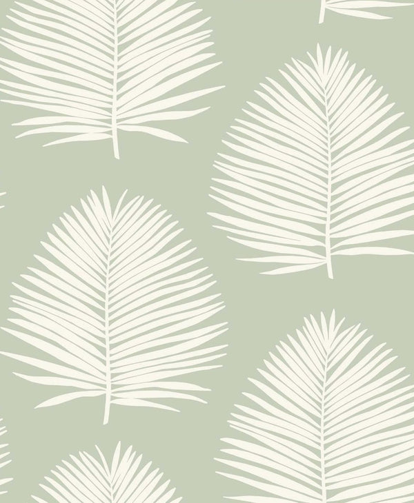 Island Palm Coastal Palm Leaf - Celadon | Architectural Wallcoverings