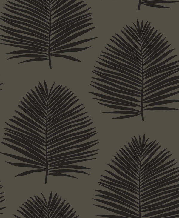 Island Palm Coastal Palm Leaf - Lava Rock | Architectural Wallcoverings