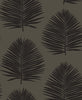 Malibu Island Palm Wallpaper - Coastal Palm Leaf - Lava Rock | Malibu Wallpaper