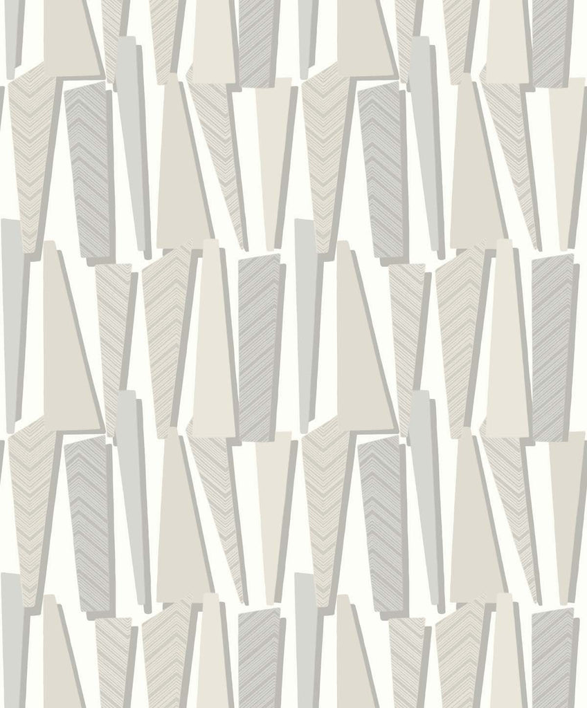 Malibu Geometric Shadows  Wallpaper - Contemporary Geometric - Linen | Malibu Wallpaper