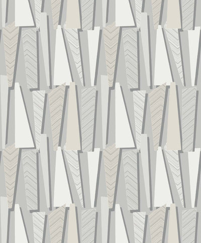 Geometric Shadows Contemporary Geometric - Stone | Architectural Wallcoverings