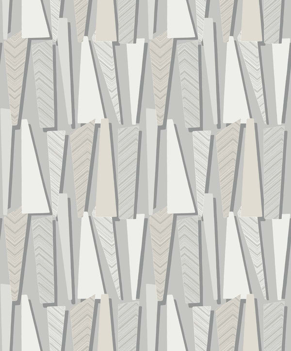 Geometric Shadows Contemporary Geometric - Stone | Architectural Wallcoverings