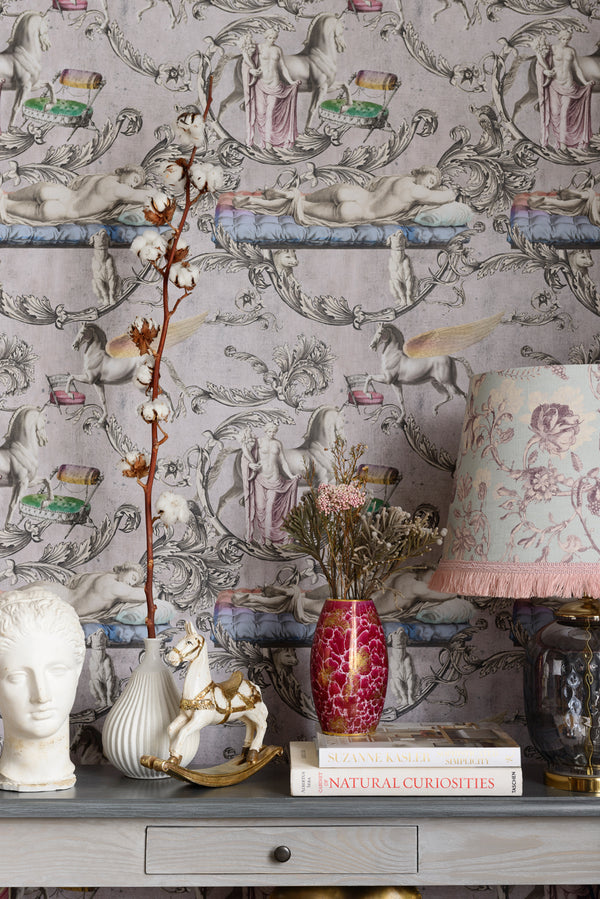 Sleeping Beauty - Taupe, Blue, Grey, Pink Wallcovering | Mind the Gap