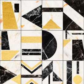 Soho Brass - Taupe, Black, Brass Wallcovering | Mind the Gap