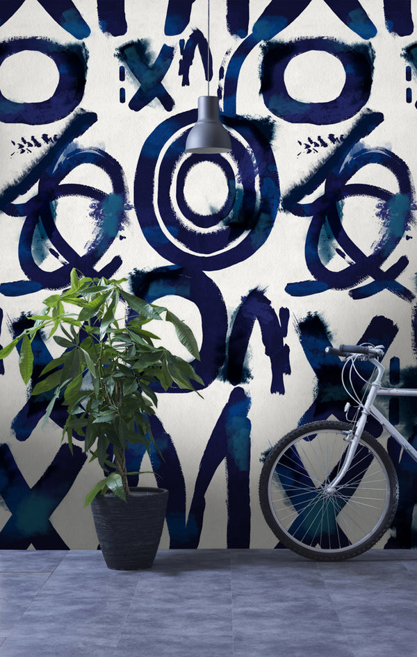 Spontaneous - Blue Wallcovering | Mind the Gap