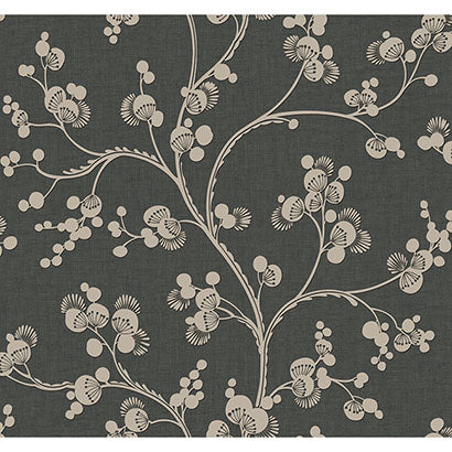 Anna Maria Charcoal Wallcovering | Jeffrey Stevens