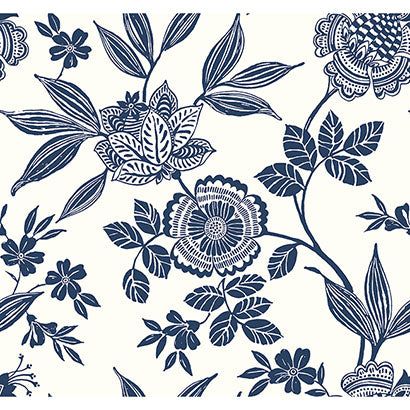 Wood Cut Jacobean Wallpaper | Jeffrey Stevens