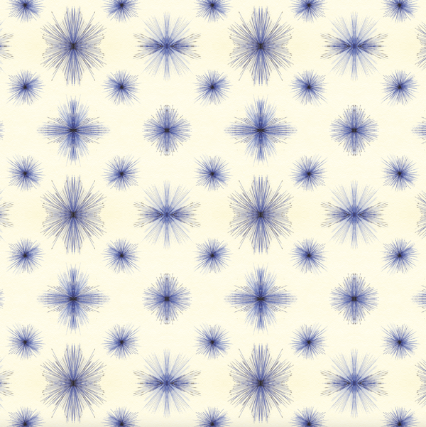 Stari Indigo - Cream Commercial Wallcovering | Koroseal