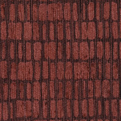 Stitched Sashiko Persimmon Leaf Brown - Dark Brown Fabric | Koroseal