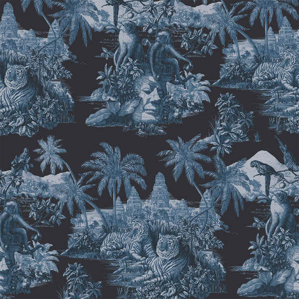 Sumatra Midnight & Azure, Sample Wallcoverings | House of Hackney